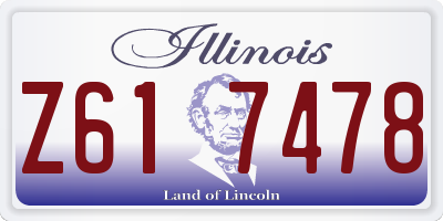 IL license plate Z617478
