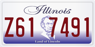 IL license plate Z617491