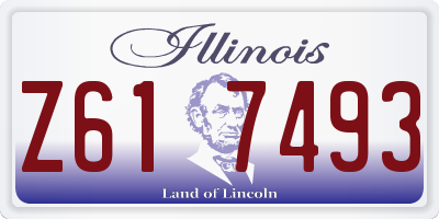 IL license plate Z617493