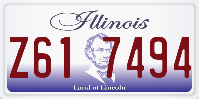 IL license plate Z617494
