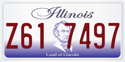 IL license plate Z617497