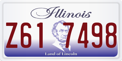 IL license plate Z617498
