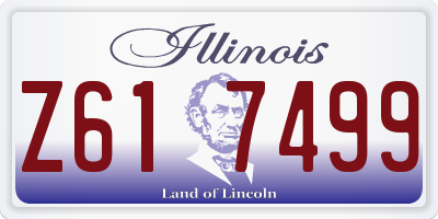 IL license plate Z617499