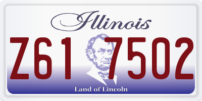 IL license plate Z617502