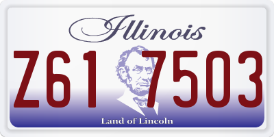 IL license plate Z617503