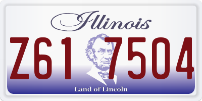 IL license plate Z617504