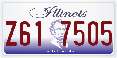 IL license plate Z617505