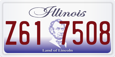 IL license plate Z617508