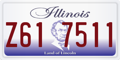 IL license plate Z617511