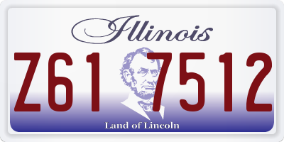 IL license plate Z617512