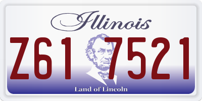 IL license plate Z617521