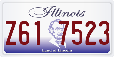 IL license plate Z617523
