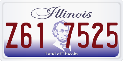 IL license plate Z617525
