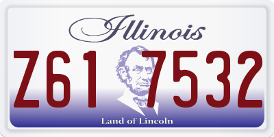 IL license plate Z617532