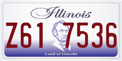 IL license plate Z617536