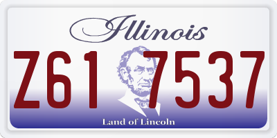 IL license plate Z617537