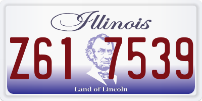 IL license plate Z617539