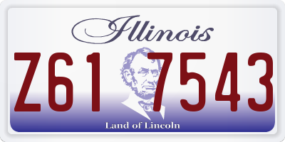 IL license plate Z617543