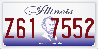 IL license plate Z617552
