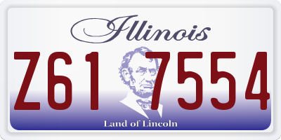 IL license plate Z617554