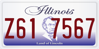 IL license plate Z617567