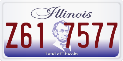 IL license plate Z617577