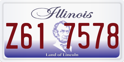 IL license plate Z617578