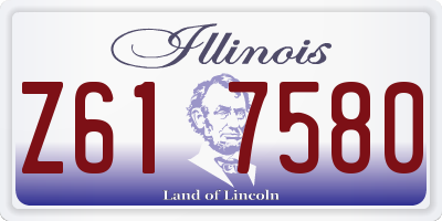 IL license plate Z617580