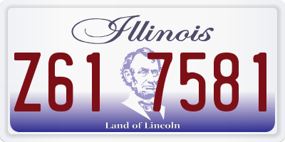 IL license plate Z617581
