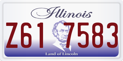 IL license plate Z617583