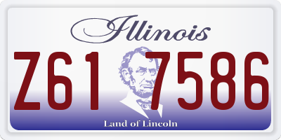 IL license plate Z617586