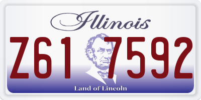 IL license plate Z617592