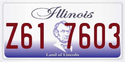IL license plate Z617603