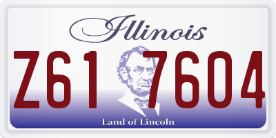 IL license plate Z617604