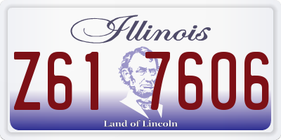 IL license plate Z617606