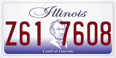 IL license plate Z617608