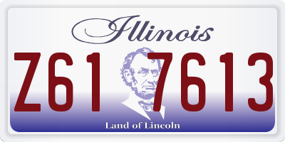IL license plate Z617613