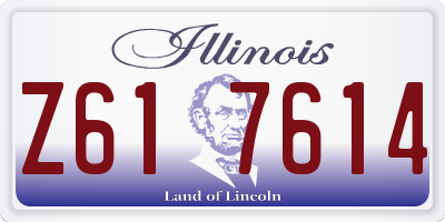 IL license plate Z617614