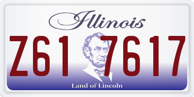 IL license plate Z617617