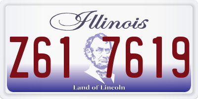 IL license plate Z617619