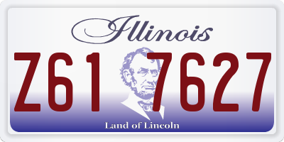 IL license plate Z617627