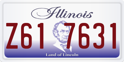 IL license plate Z617631