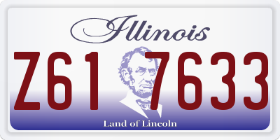 IL license plate Z617633