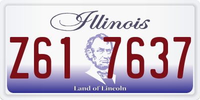 IL license plate Z617637