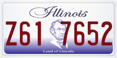 IL license plate Z617652