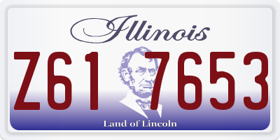 IL license plate Z617653
