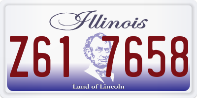 IL license plate Z617658