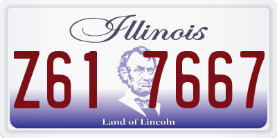 IL license plate Z617667