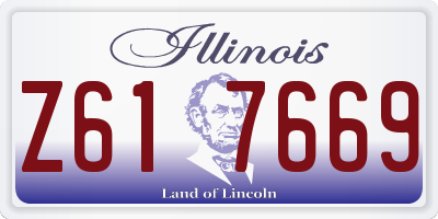 IL license plate Z617669