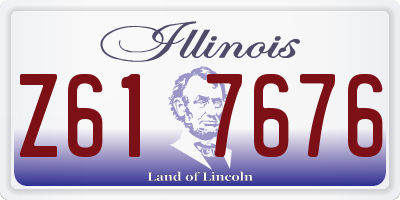 IL license plate Z617676